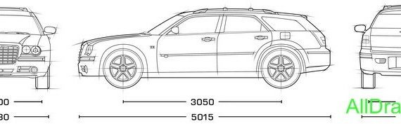 Chrysler 300C Touring (2007) (Крайслер 300C Туринг (2007)) - чертежи (рисунки) автомобиля